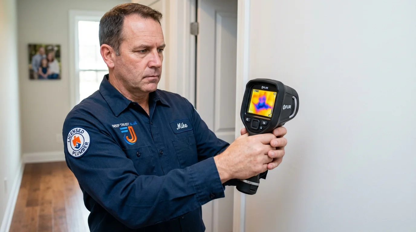 Thermal imaging leak detection by Johns Plumbing LLC in Sinton